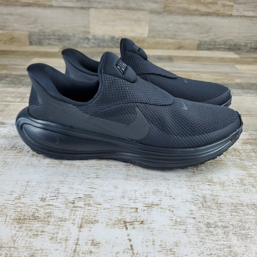 Nike Revolution 8 EasyOn Shoes Mens Sz 10 Black Mesh Comfort Round Toe Sneakers